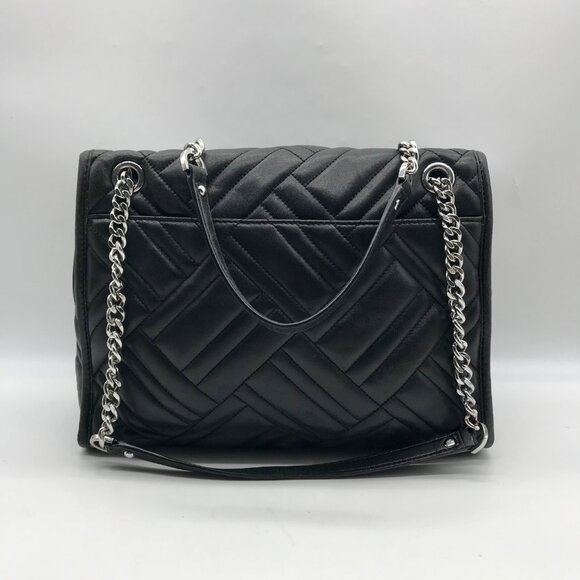 Michael Kors Black Quilted Leather Kathy Shoulder Bag - Picture 2 of 10